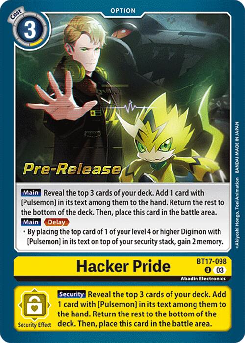 Hacker Pride [BT17-098] [Secret Crisis Pre-Release Cards] | Black Swamp Games