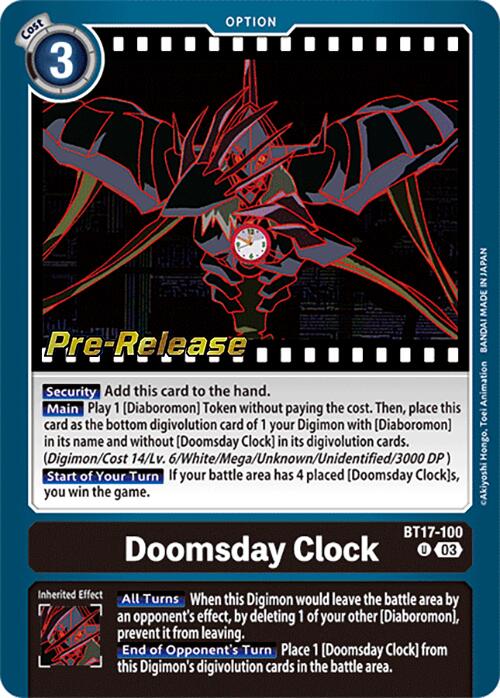 Doomsday Clock [BT17-100] [Secret Crisis Pre-Release Cards] | Black Swamp Games