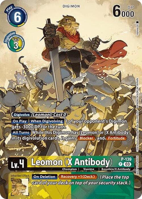 Leomon (X Antibody) [P-139] (Update Pack 2024) [Secret Crisis] | Black Swamp Games