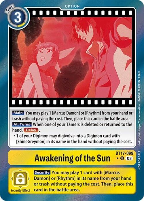 Awakening of the Sun [BT17-099] (Secret Crisis: Movie Memorial Pack) [Secret Crisis] | Black Swamp Games