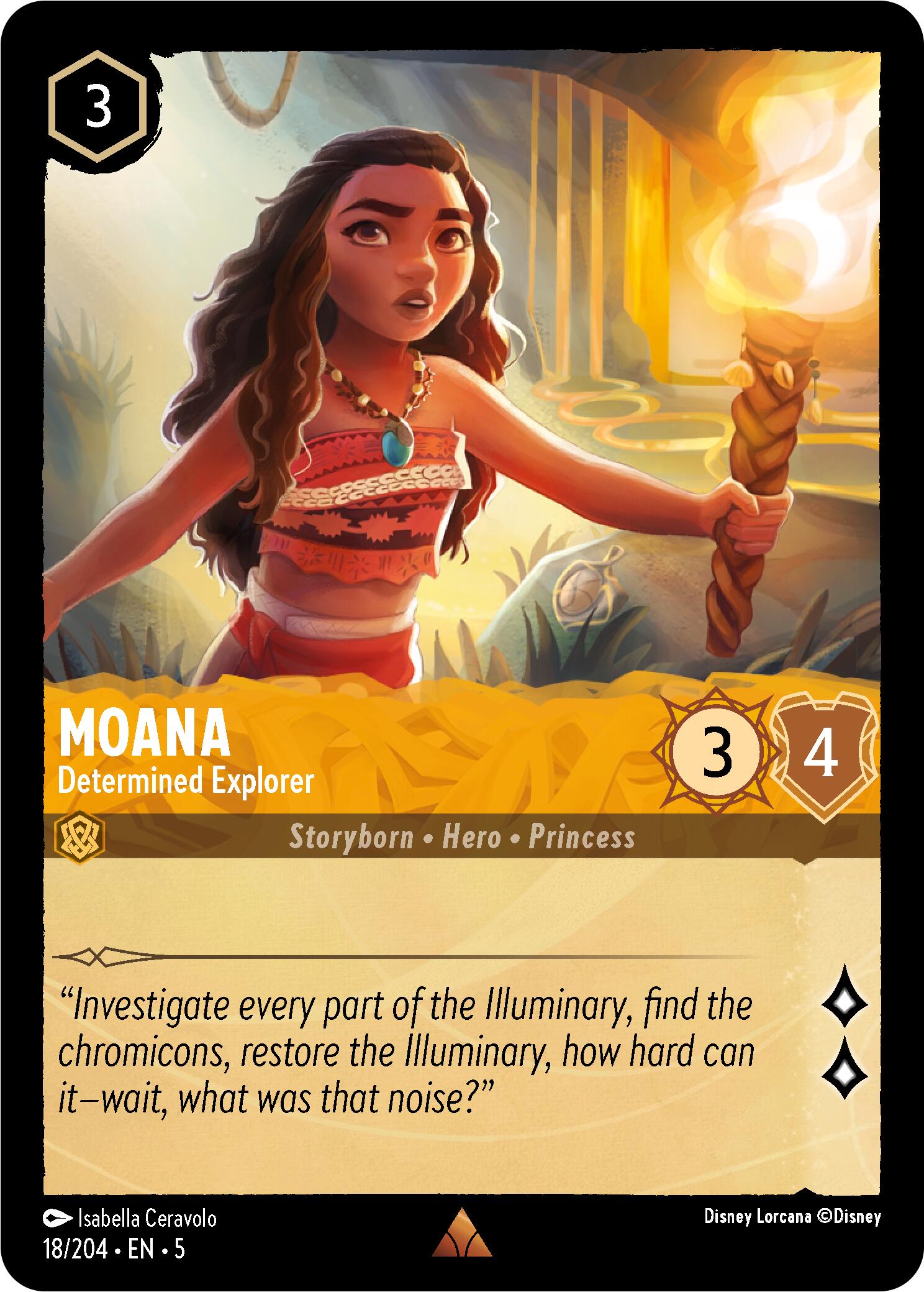 Moana - Determined Explorer (18/204) [Shimmering Skies] | Black Swamp Games