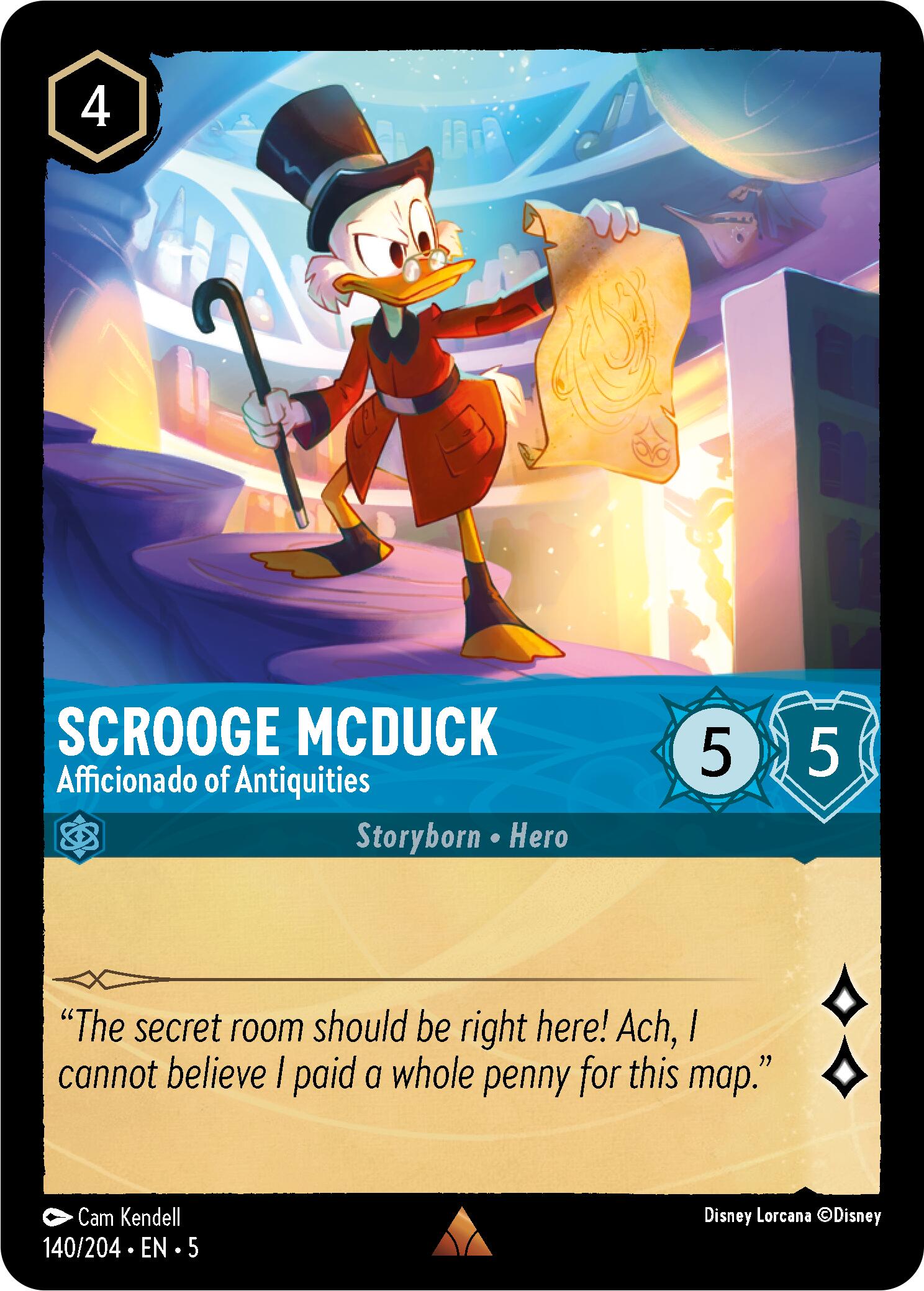 Scrooge McDuck - Afficionado of Antiquities (140/204) [Shimmering Skies] | Black Swamp Games
