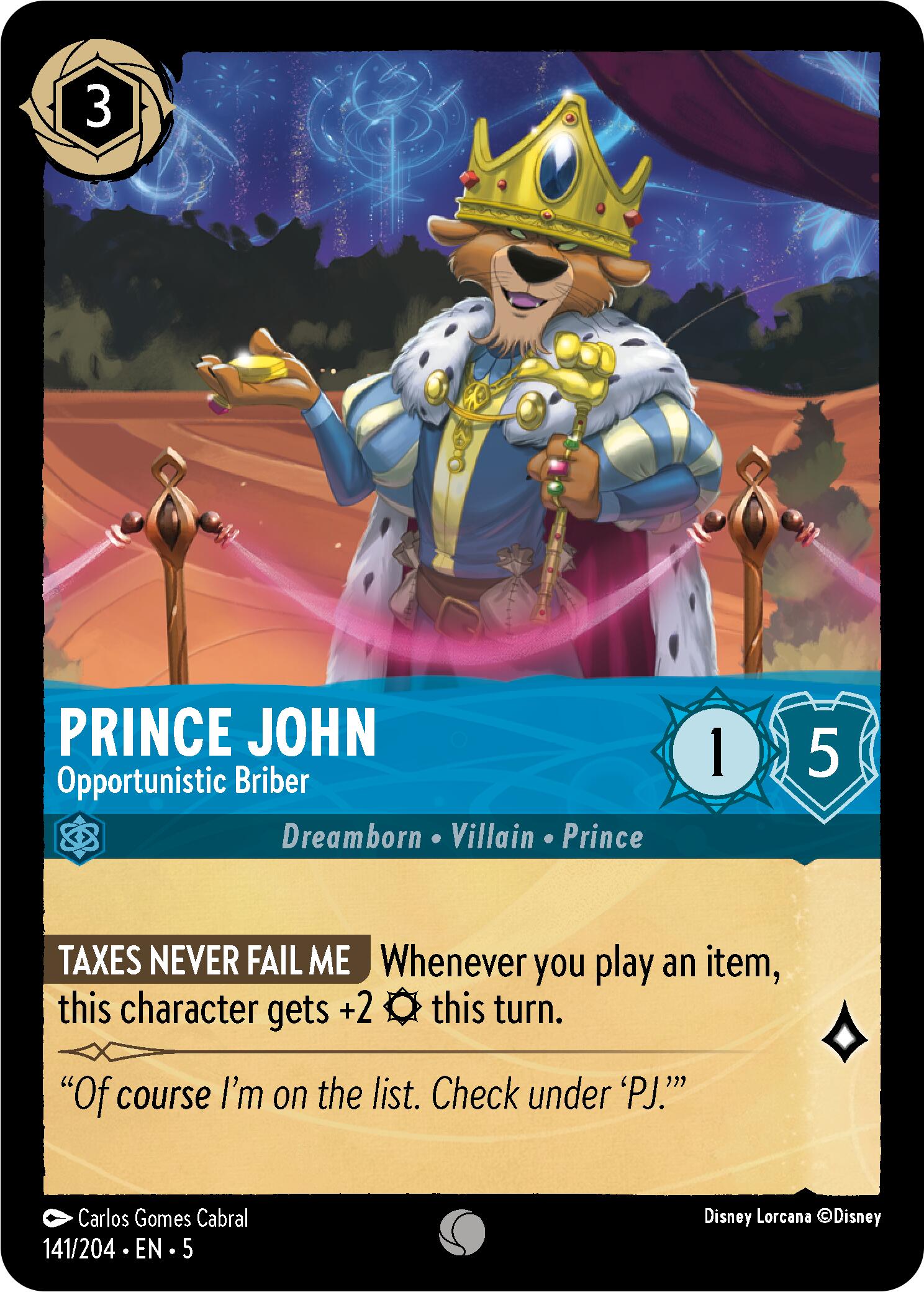 Prince John - Opportunistic Briber (141/204) [Shimmering Skies] | Black Swamp Games