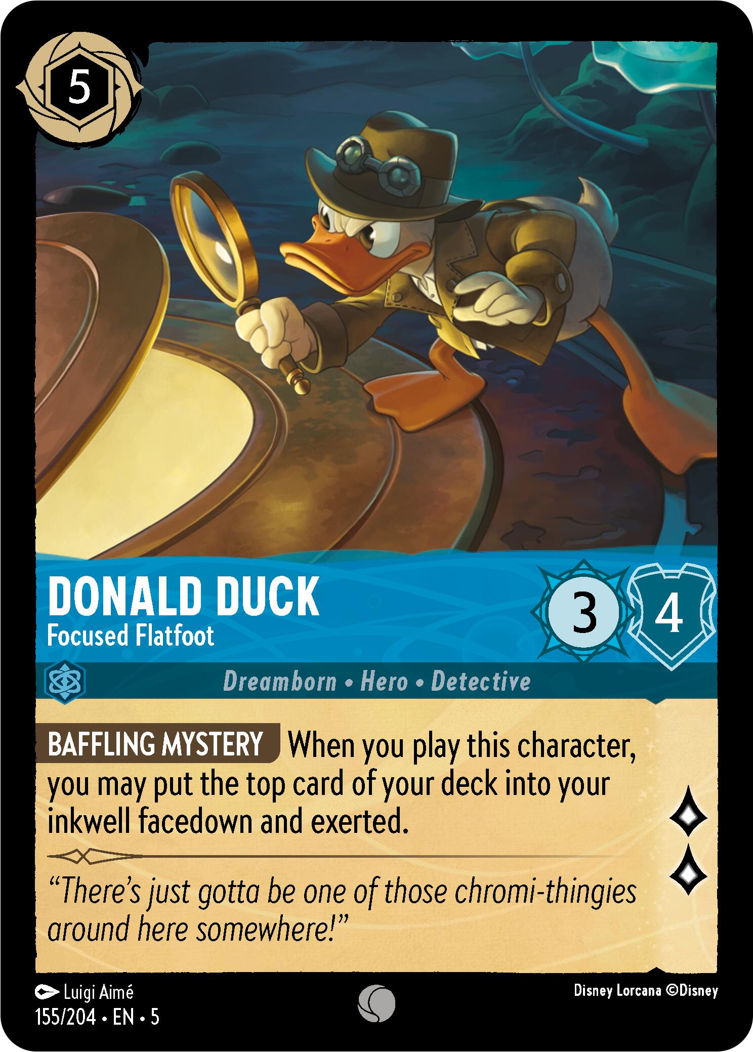 Donald Duck - Focused Flatfoot (155/204) [Shimmering Skies] | Black Swamp Games