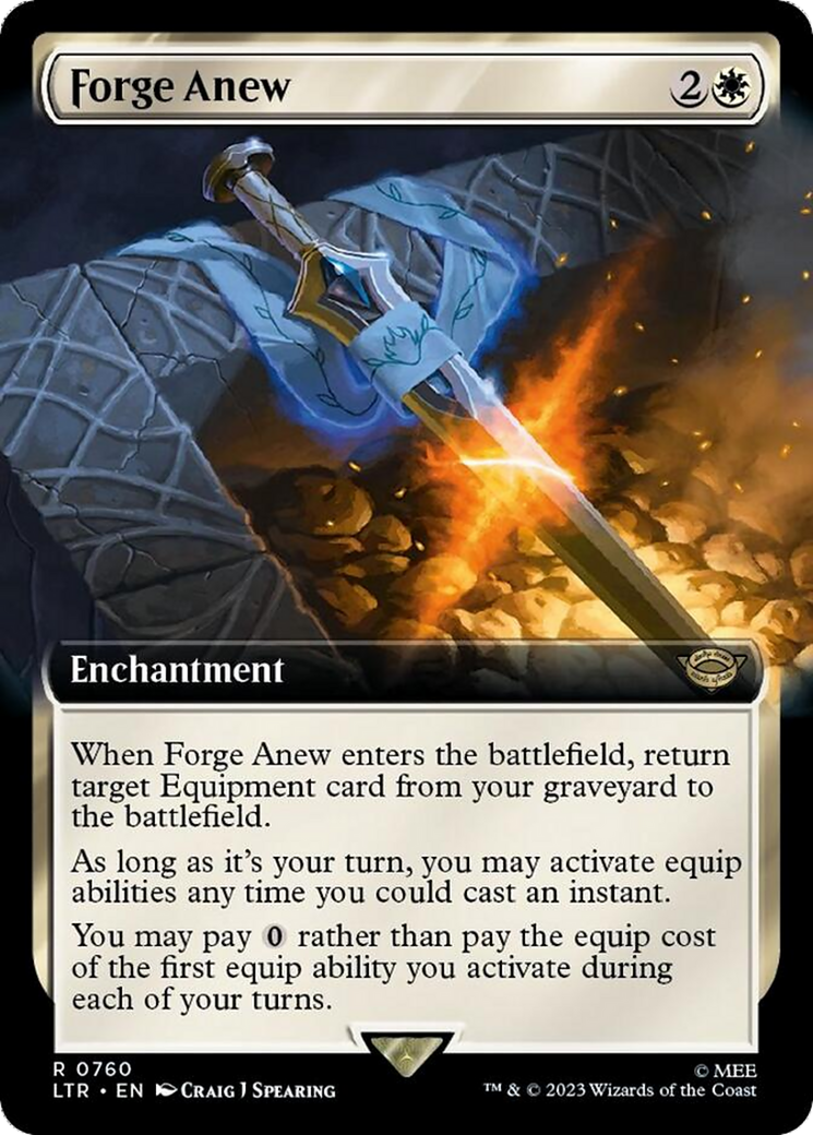 Forge Anew (Extended Art) (Surge Foil) [The Lord of the Rings: Tales of Middle-Earth] | Black Swamp Games