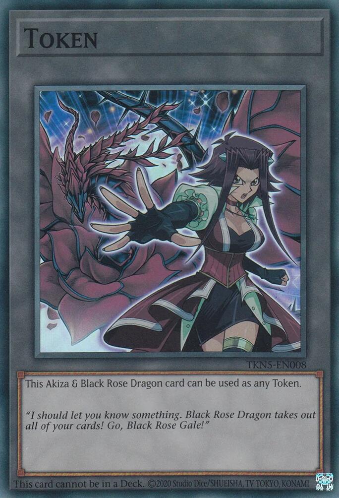 Token: Akiza & Black Rose Dragon [TKN5-EN008] Super Rare | Black Swamp Games