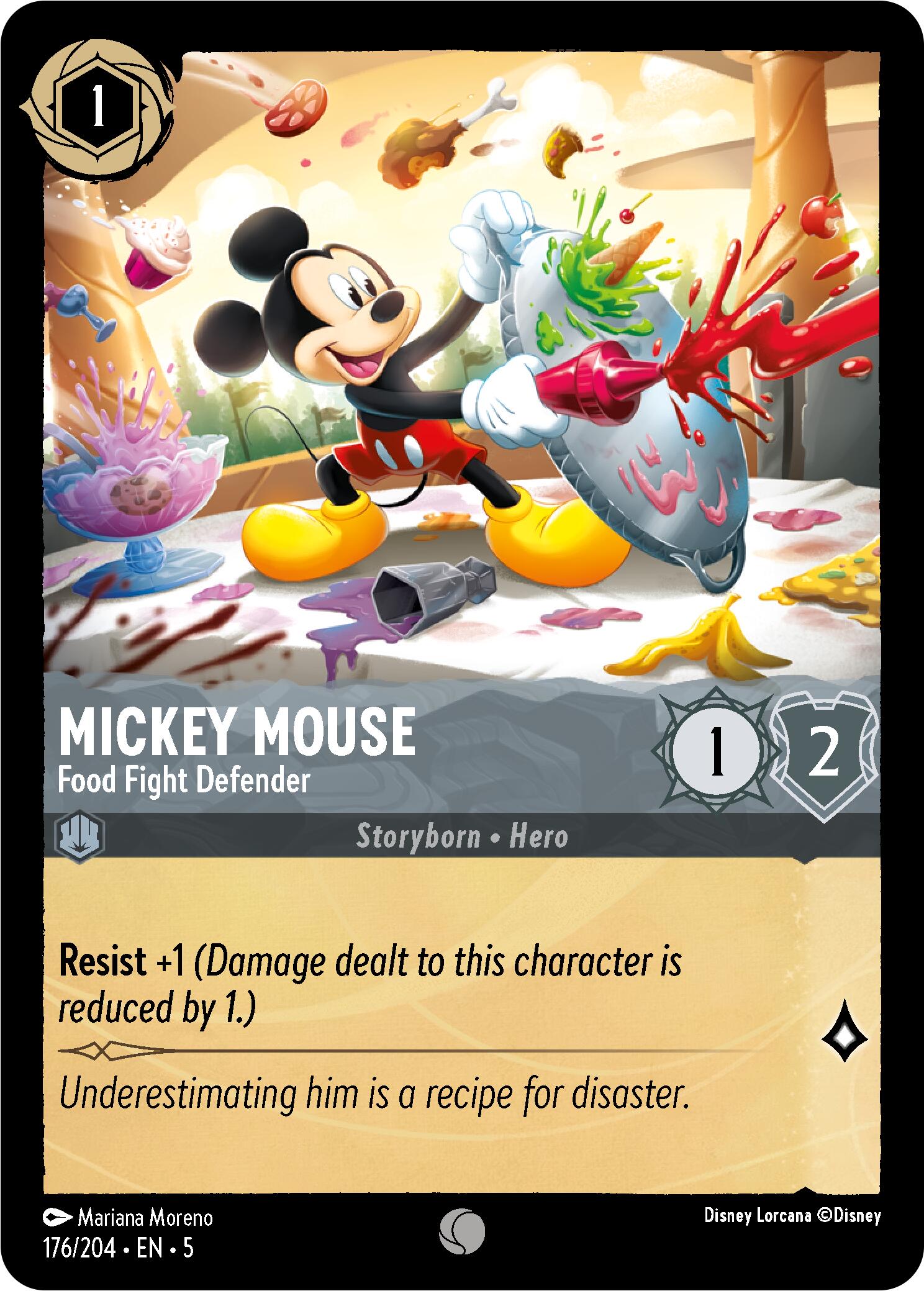 Mickey Mouse - Food Fight Defender (176/204) [Shimmering Skies] | Black Swamp Games