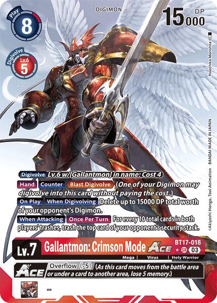 Gallantmon: Crimson Mode ACE [BT17-018] (Alternate Art) [Secret Crisis] | Black Swamp Games