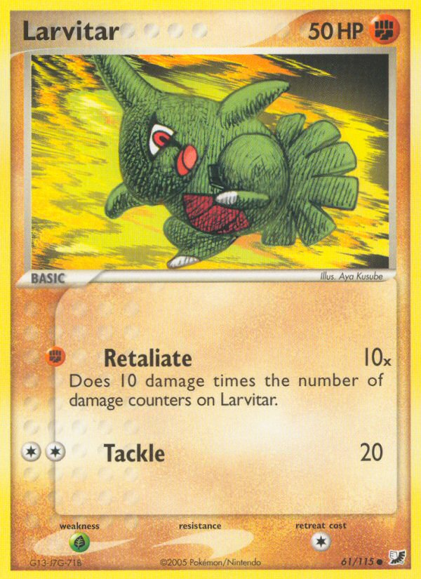 Larvitar (61/115) [EX: Unseen Forces] | Black Swamp Games