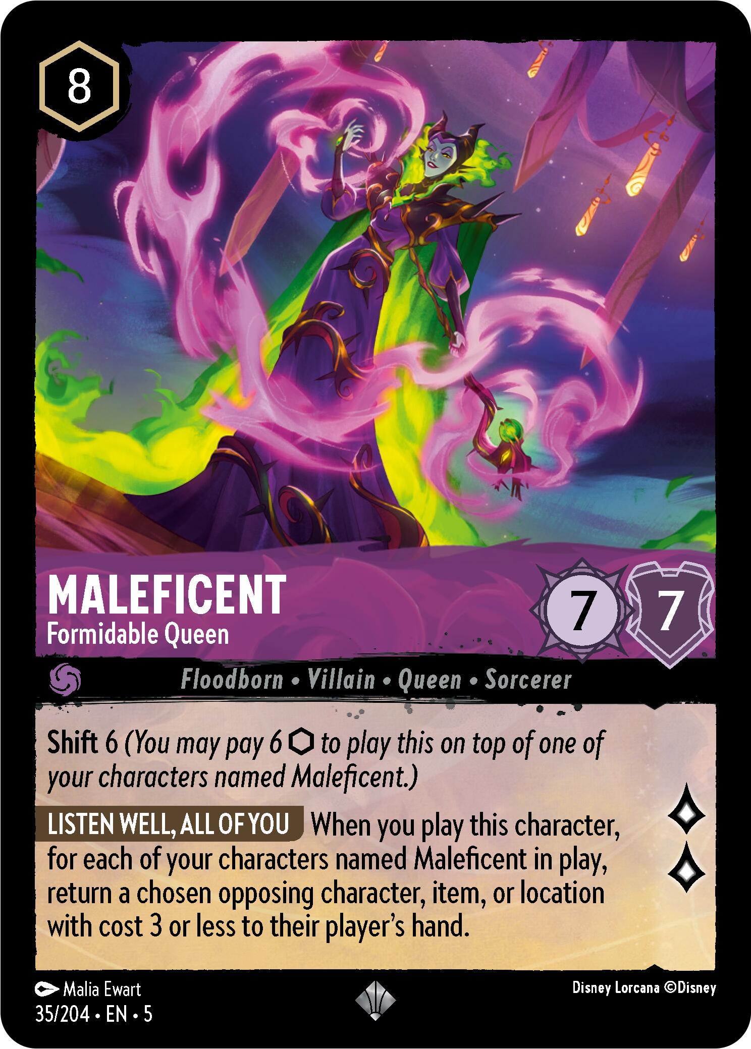Maleficent - Formidable Queen (35/204) [Shimmering Skies] | Black Swamp Games
