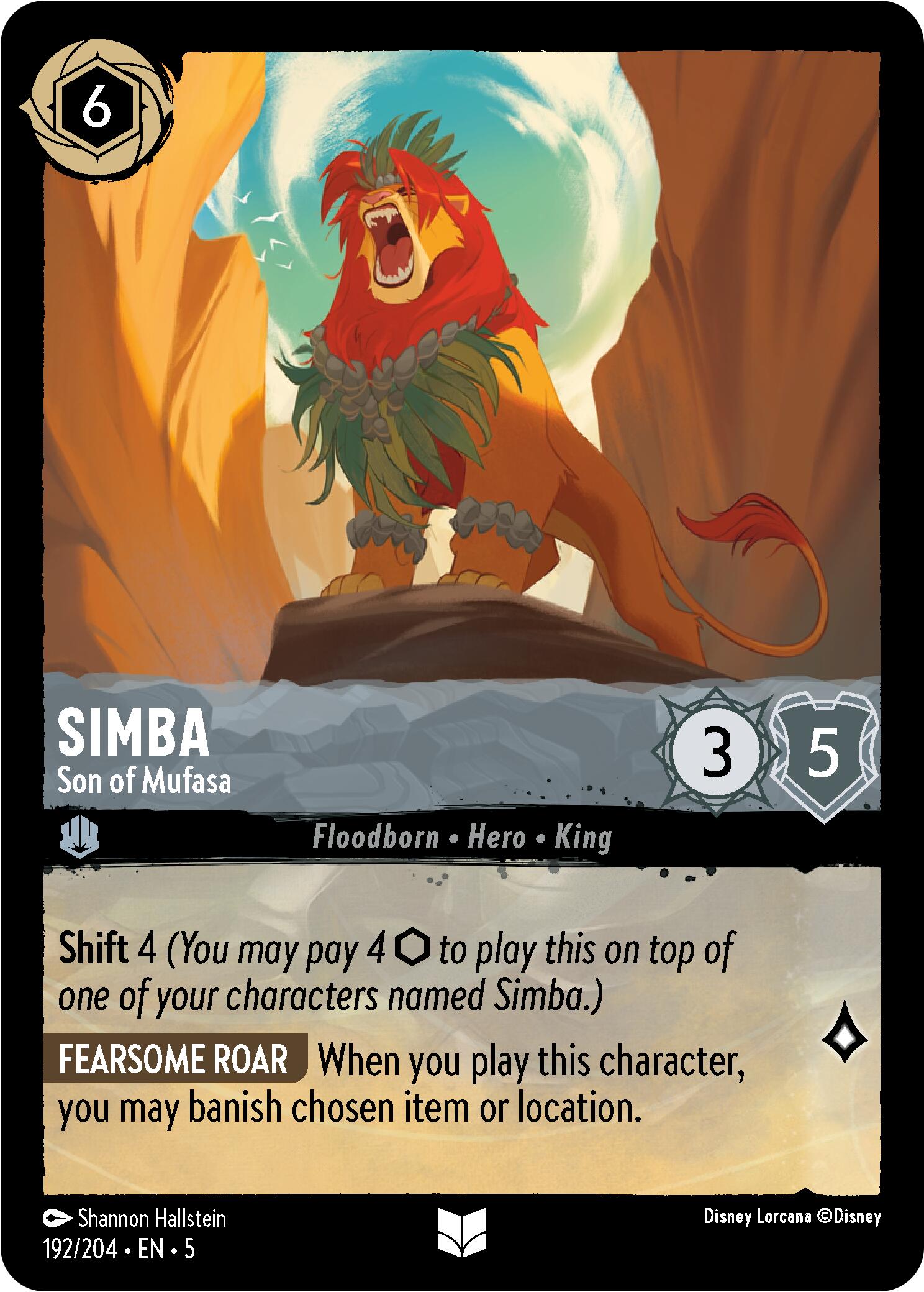 Simba - Son of Mufasa (192/204) [Shimmering Skies] | Black Swamp Games