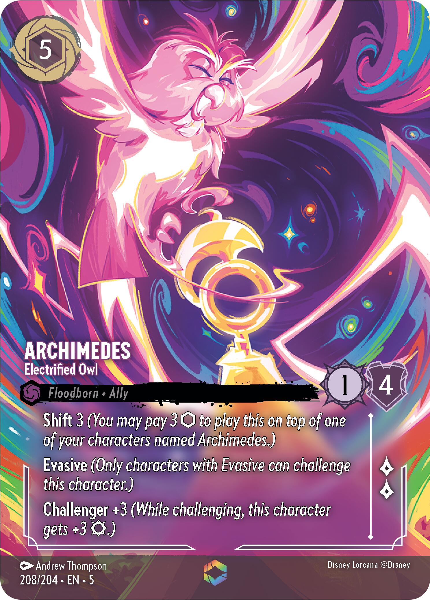 Archimedes - Electrified Owl (Enchanted) (208/204) [Shimmering Skies] | Black Swamp Games