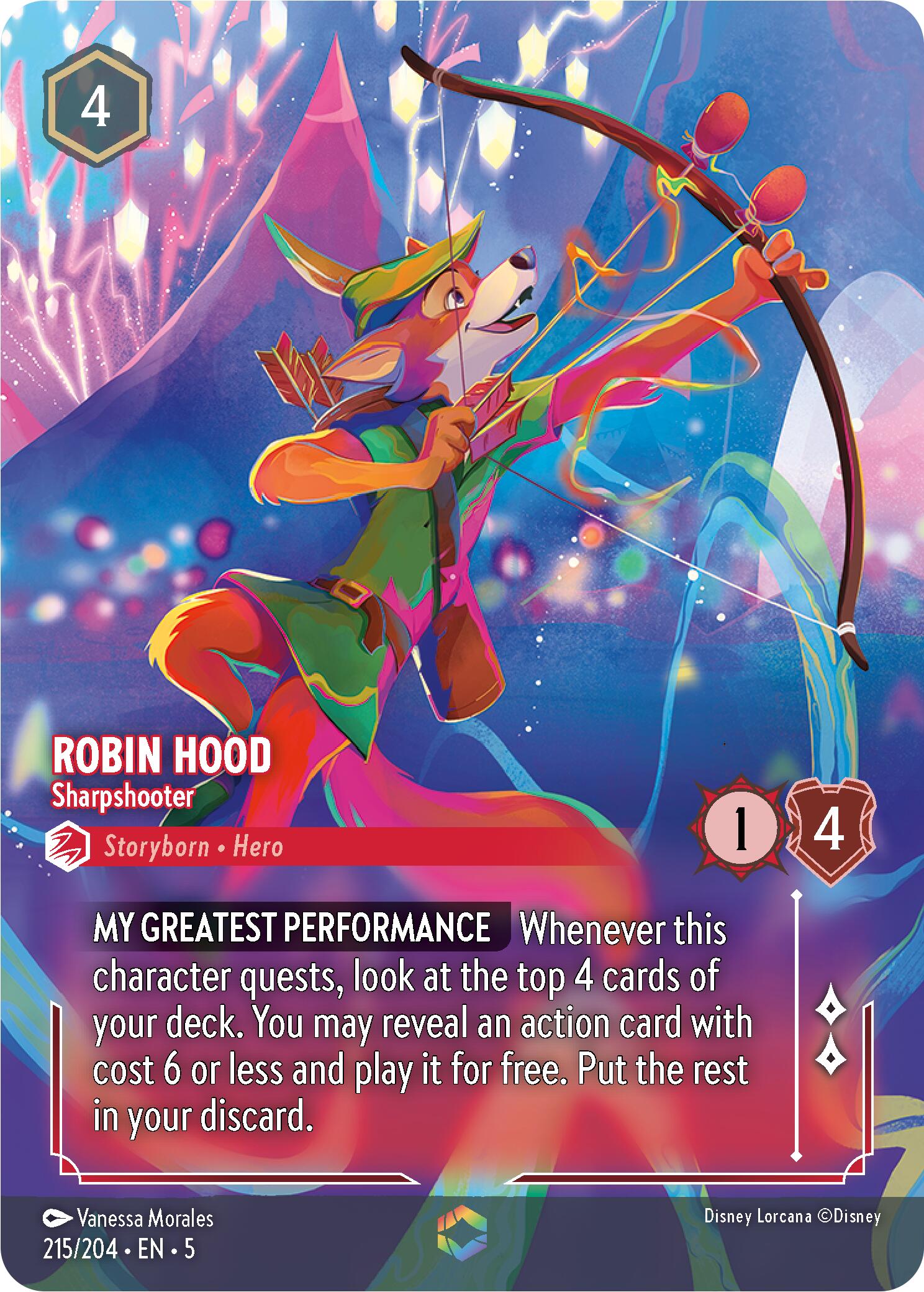 Robin Hood - Sharpshooter (Enchanted) (215/204) [Shimmering Skies] | Black Swamp Games
