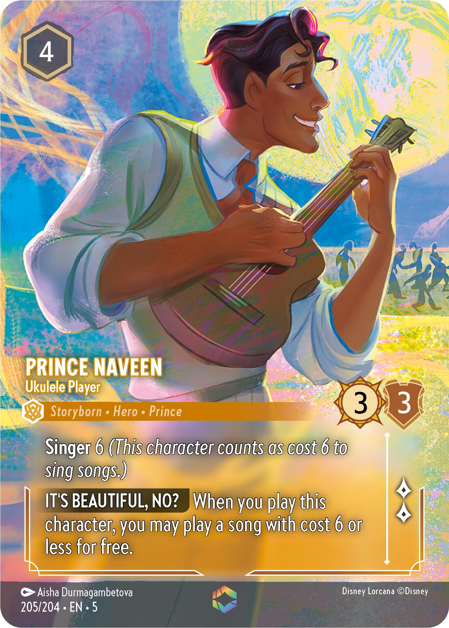 Prince Naveen - Ukulele Player (Enchanted) (205/204) [Shimmering Skies] | Black Swamp Games