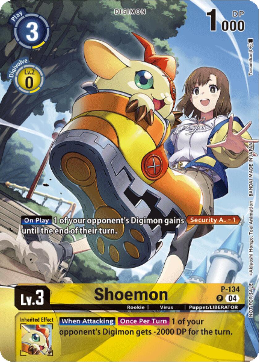 Shoemon [P-134] (Digimon Liberator Promotion) (Textured) [Promotional Cards] | Black Swamp Games