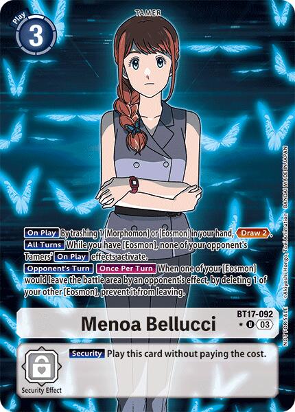 Menoa Bellucci [BT17-092] (Box Promotion Pack: Secret Crisis) [Secret Crisis] | Black Swamp Games