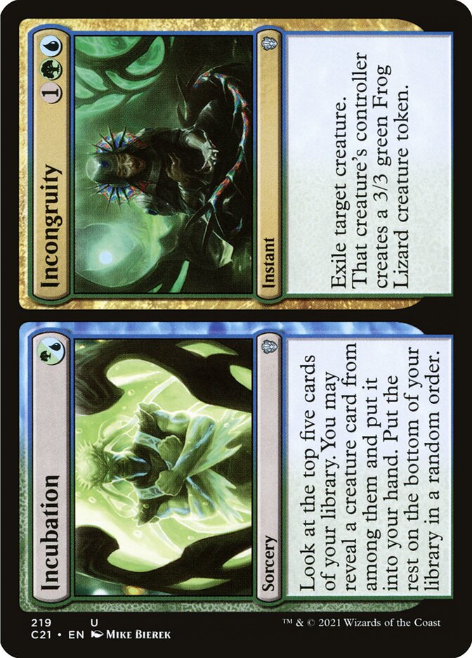 Incubation // Incongruity [Commander 2021] | Black Swamp Games