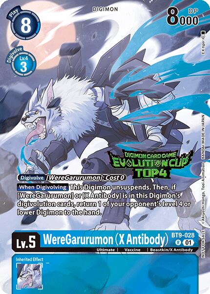 WereGarurumon (X Antibody) [BT9-028] (2024 Evolution Cup Top 4) [X Record Promos] | Black Swamp Games