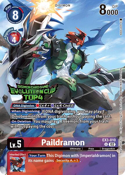 Paildramon [EX3-010] (2024 Evolution Cup Top 4) [Draconic Roar] | Black Swamp Games