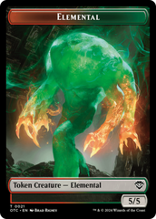 Elemental (0021) // Angel Double-Sided Token [Outlaws of Thunder Junction Commander Tokens] | Black Swamp Games