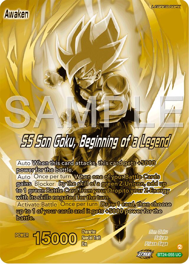 Son Goku // SS Son Goku, Beginning of a Legend (BT24-055) [Promotion Cards] | Black Swamp Games