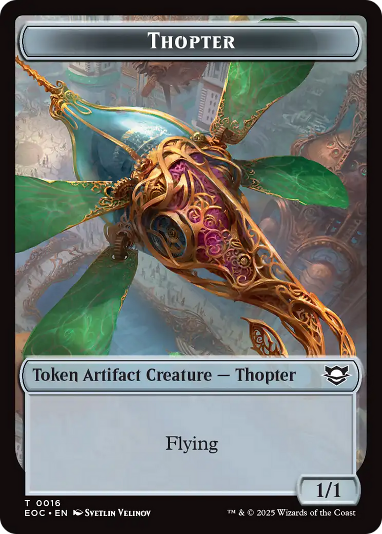 Thopter // Beast (0006) Double-Sided Token [Edge of Eternities Commander Tokens] | Black Swamp Games
