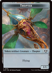 Thopter // Gnome Double-Sided Token [Edge of Eternities Commander Tokens] | Black Swamp Games