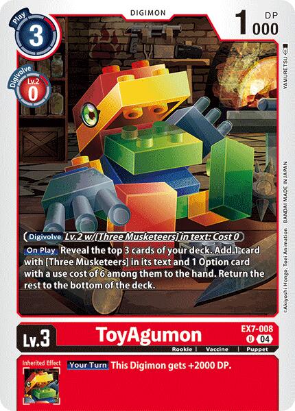 ToyAgumon [EX7-008] - EX7-008 [Digimon LIBERATOR] | Black Swamp Games