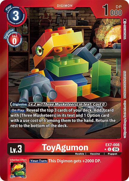 ToyAgumon [EX7-008] - EX7-008 (Foil) [Digimon LIBERATOR] | Black Swamp Games