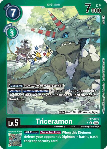 Triceramon [EX7-035] (Foil) [Digimon LIBERATOR] | Black Swamp Games