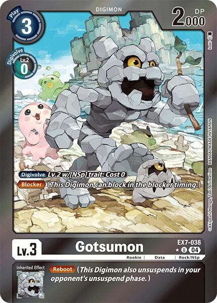 Gotsumon [EX7-038] (Foil) [Digimon LIBERATOR] | Black Swamp Games
