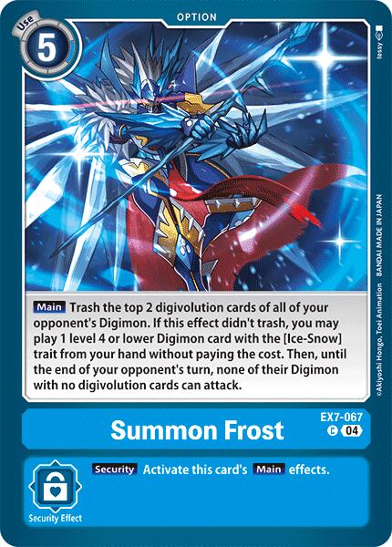 Summon Frost [EX7-067] [Digimon LIBERATOR] | Black Swamp Games
