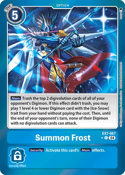 Summon Frost [EX7-067] (Foil) [Digimon LIBERATOR] | Black Swamp Games