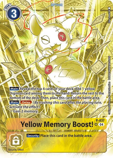 Yellow Memory Boost! [P-037] (Starter Deck 19 Exclusive) [Starter Deck: Fable Waltz Promos] | Black Swamp Games