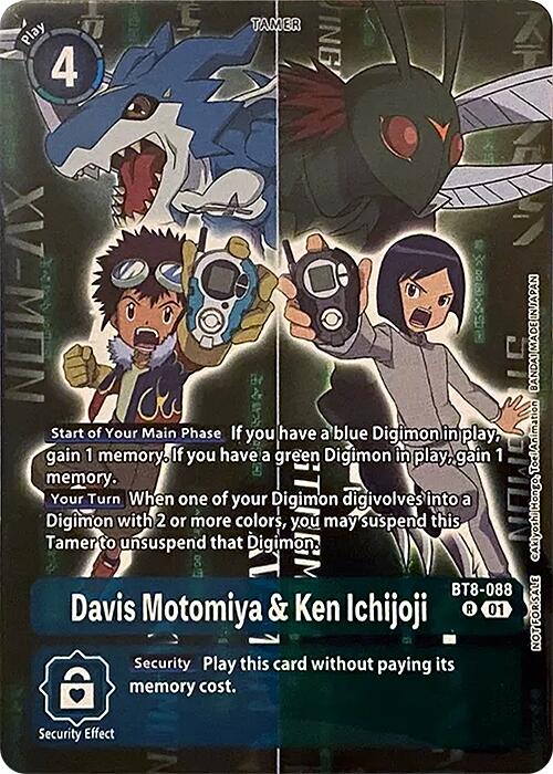 Davis Motomiya & Ken Ichijoji [BT8-088] (Super Complete Selection Daisuke ver.) [New Awakening Promos] | Black Swamp Games