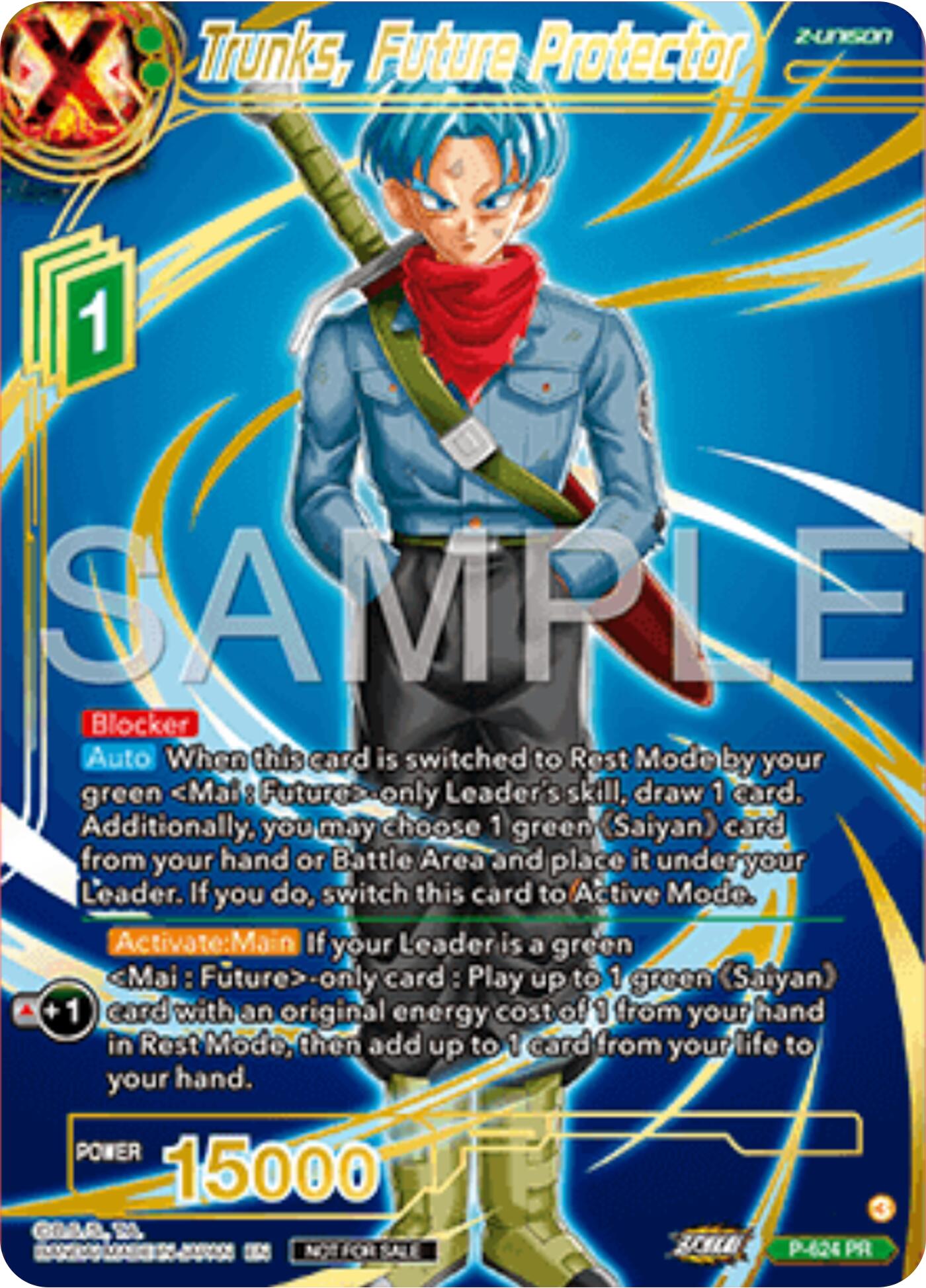 Trunks, Future Protector (Gold Stamped) (P-424) [Promotion Cards] | Black Swamp Games