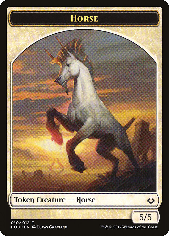Adorned Pouncer // Horse Double-Sided Token [Hour of Devastation Tokens] | Black Swamp Games