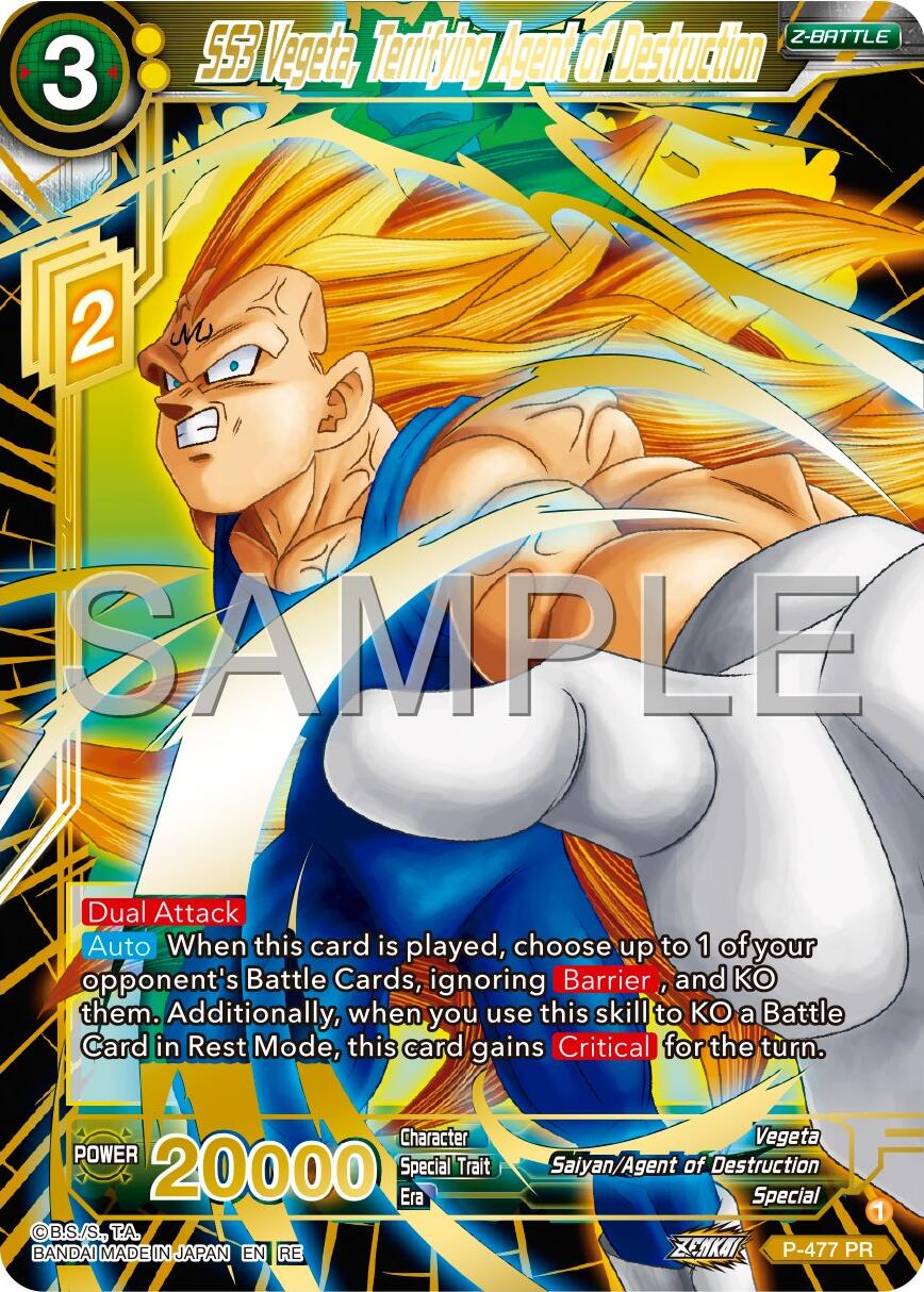 SS3 Vegeta, Terrifying Agent of Destruction (Reprint) (P-477) [Premium 7th Anniversary Box 2024] | Black Swamp Games