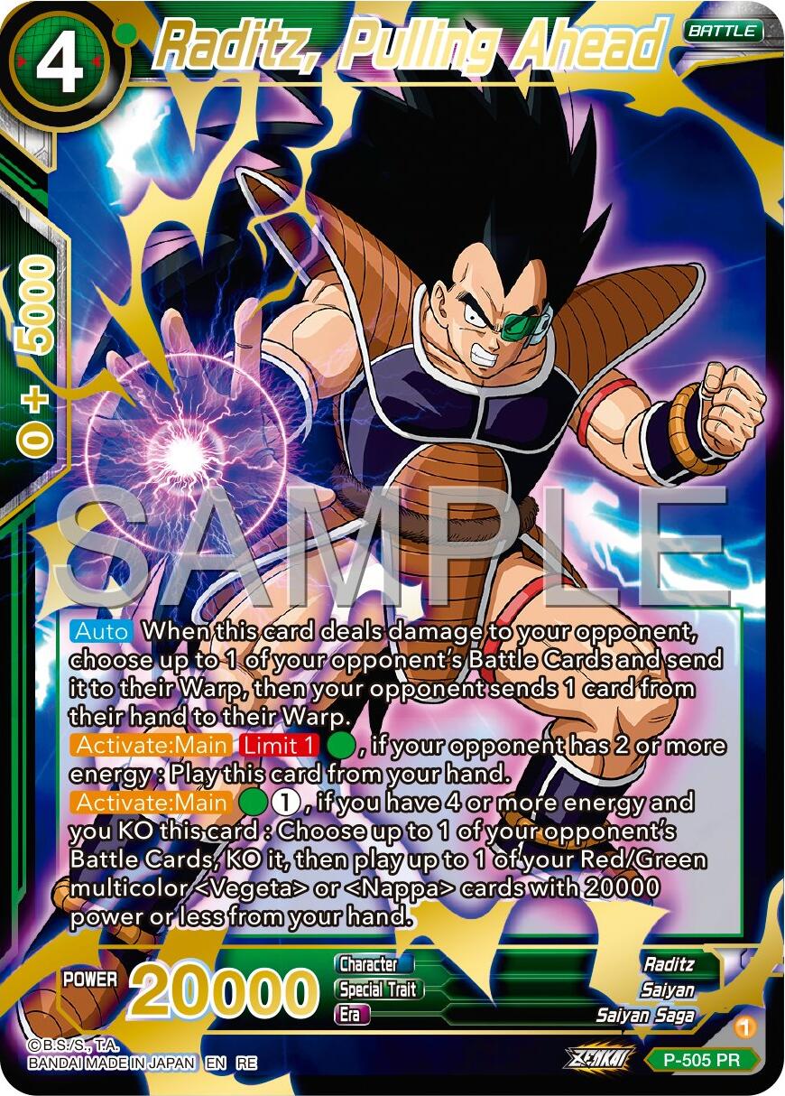 Raditz, Pulling Ahead (Reprint) (P-505) [Premium 7th Anniversary Box 2024] | Black Swamp Games