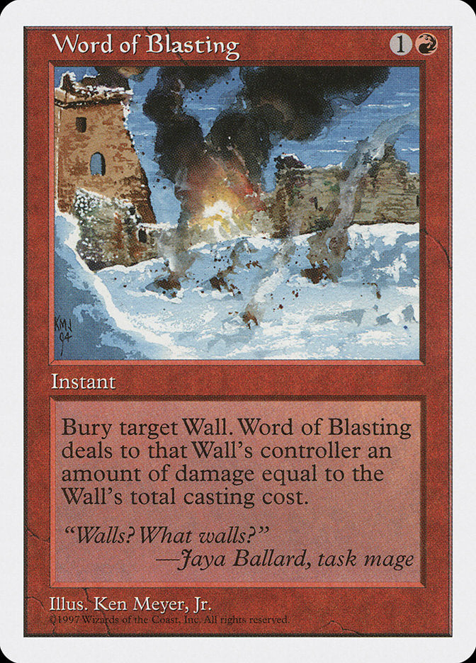 Word of Blasting [Fifth Edition] | Black Swamp Games