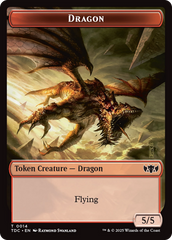 Dragon (0014) // Treasure Double-Sided Token [Tarkir: Dragonstorm Commander Tokens] | Black Swamp Games