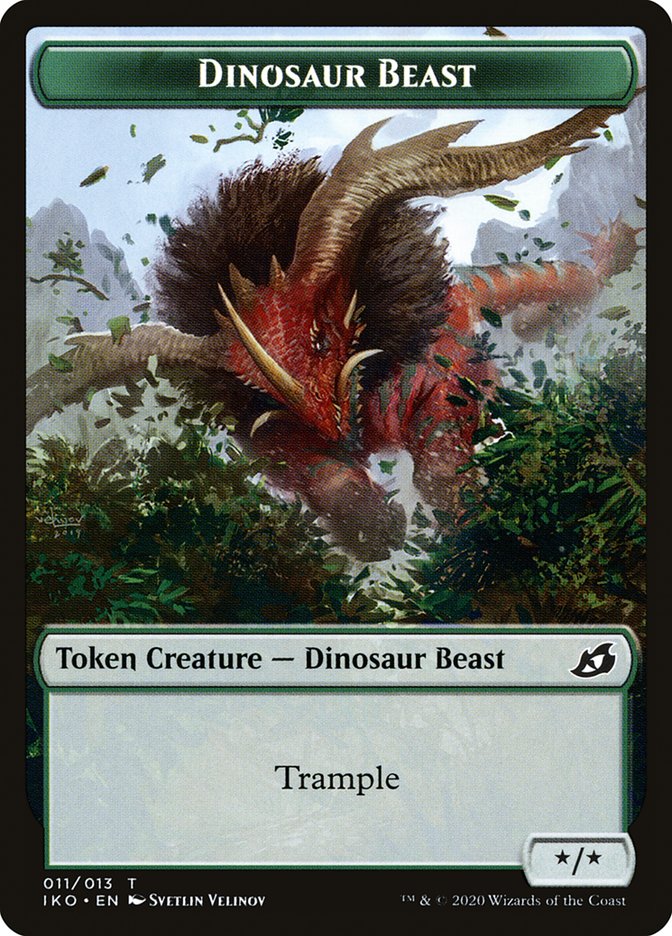Dinosaur Beast Token [Ikoria: Lair of Behemoths Tokens] | Black Swamp Games