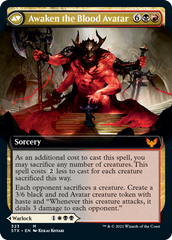 Extus, Oriq Overlord // Awaken the Blood Avatar (Extended Art) [Strixhaven: School of Mages] | Black Swamp Games