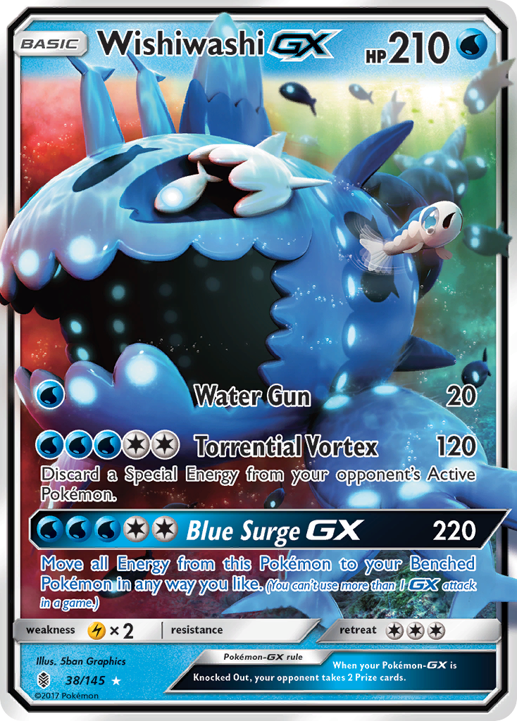 Wishiwashi GX (38/145) [Sun & Moon: Guardians Rising] | Black Swamp Games