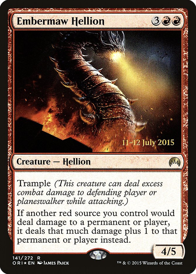 Embermaw Hellion [Magic Origins Prerelease Promos] | Black Swamp Games