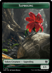 Faerie // Saproling Double-Sided Token [Wilds of Eldraine Commander Tokens] | Black Swamp Games