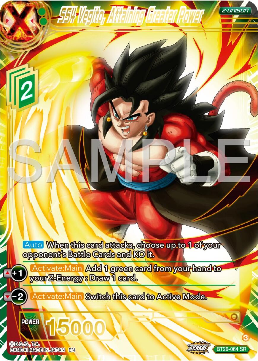 SS4 Vegito, Attaining Greater Power (BT26-064) [Ultimate Advent] | Black Swamp Games