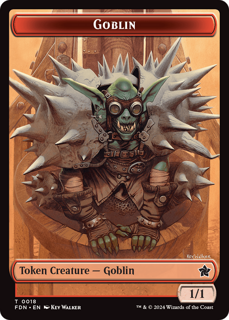 Goblin // Treasure Double-Sided Token [Foundations Tokens] | Black Swamp Games