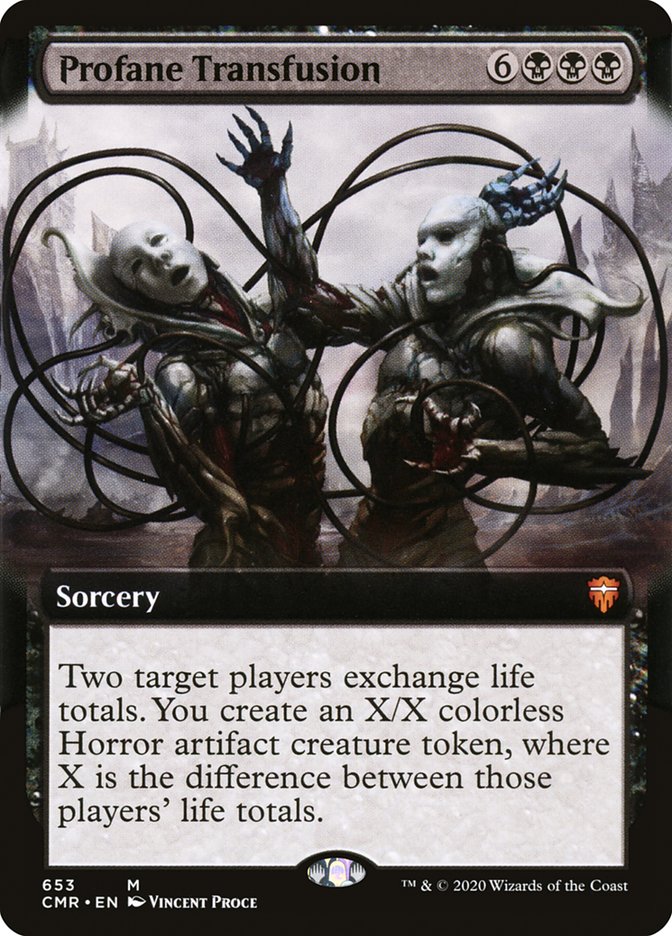 Profane Transfusion (Extended Art) [Commander Legends] | Black Swamp Games