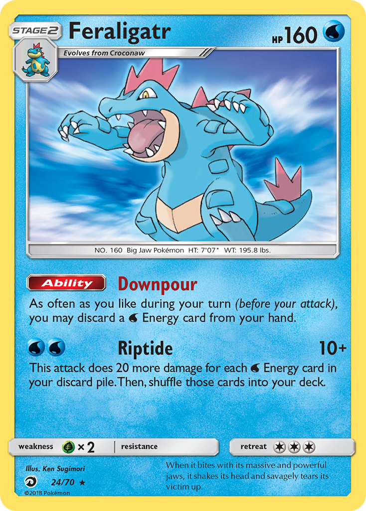 Feraligatr (24/70) [Sun & Moon: Dragon Majesty] | Black Swamp Games